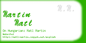 martin matl business card
